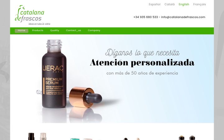Screenshot of catalanadefrascos.com