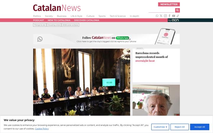 Screenshot of catalannews.com