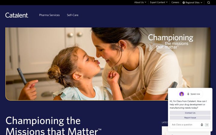 Screenshot of catalent.com
