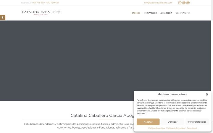 Screenshot of catalinacaballero.com