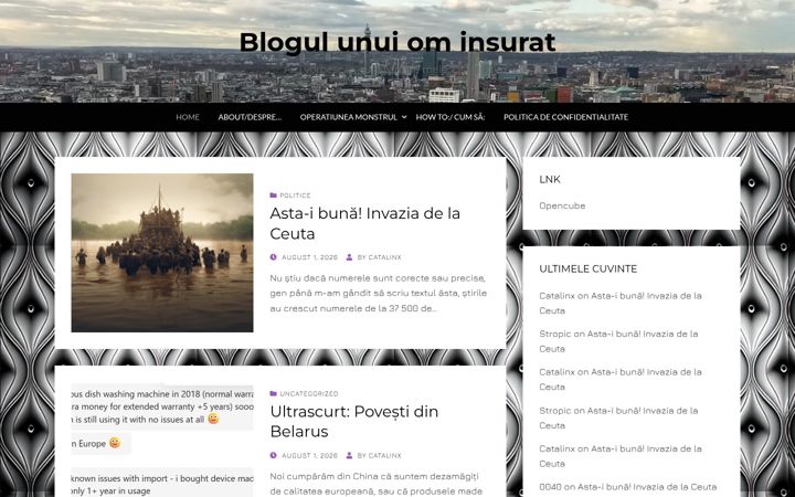 Screenshot of catalinx.ro
