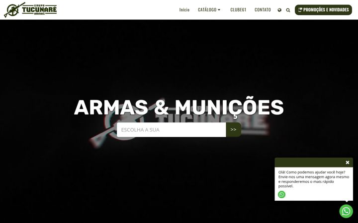 Screenshot of catalogotucunarearmas.com