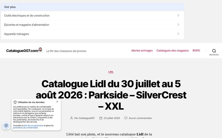 Screenshot of catalogue007.com