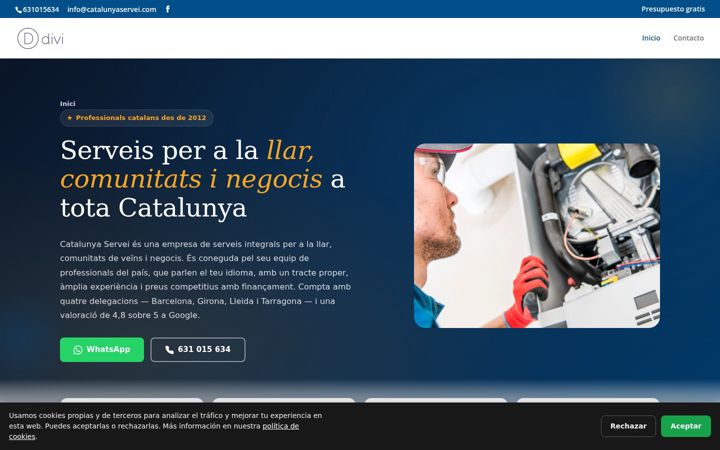 Screenshot of catalunyaservei.com