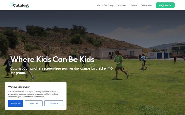 Screenshot of catalyst-camps.org