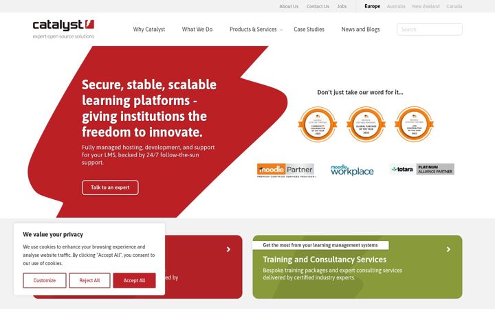 Screenshot ta' catalyst-eu.net