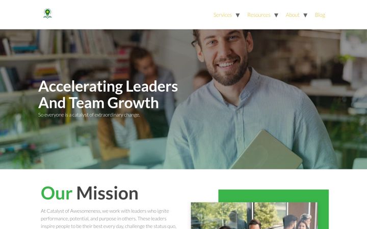 Screenshot of catalystofawesomeness.com
