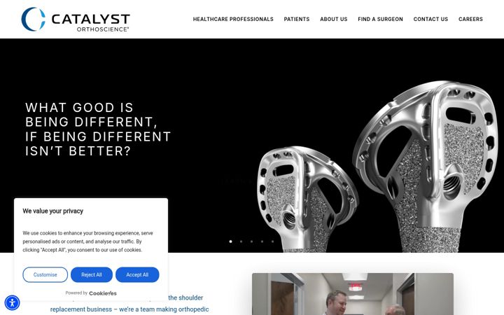 Screenshot of catalystortho.com