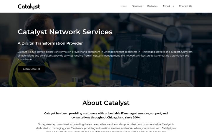 Screenshot of catalystservices.net