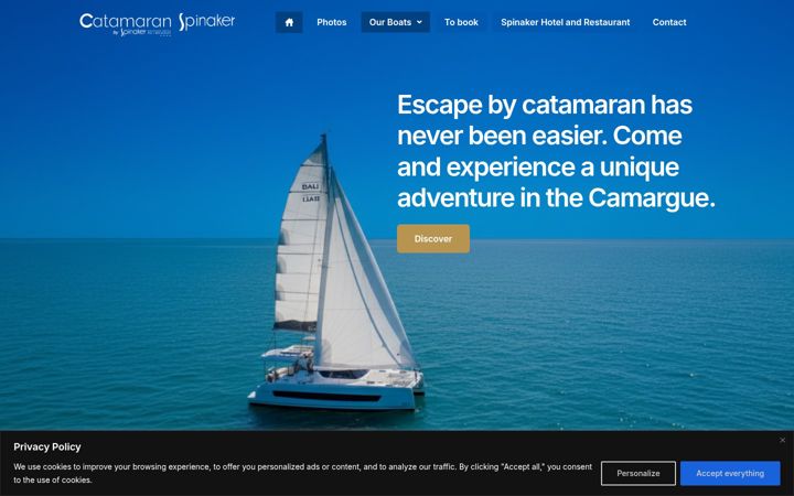 Screenshot of catamaran-spinaker.com