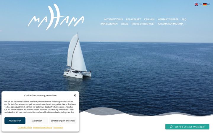 Screenshot of catamaranmahana.de