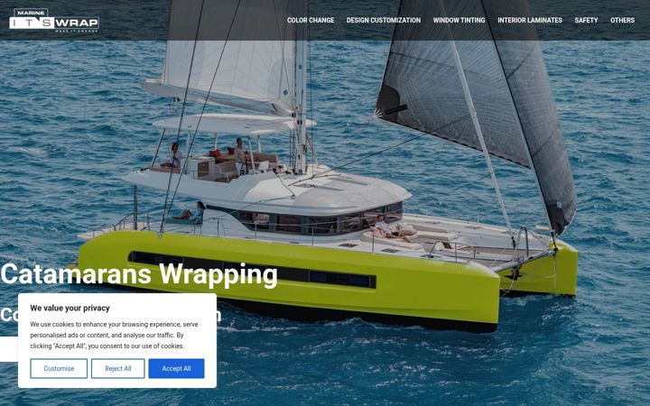 Screenshot of catamaranwraps.com