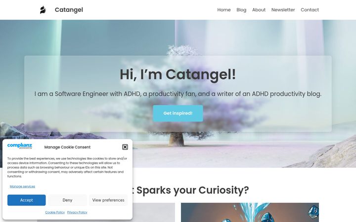 Screenshot of catangel.ch