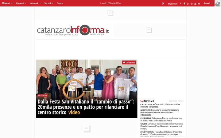 Screenshot of catanzaroinforma.it
