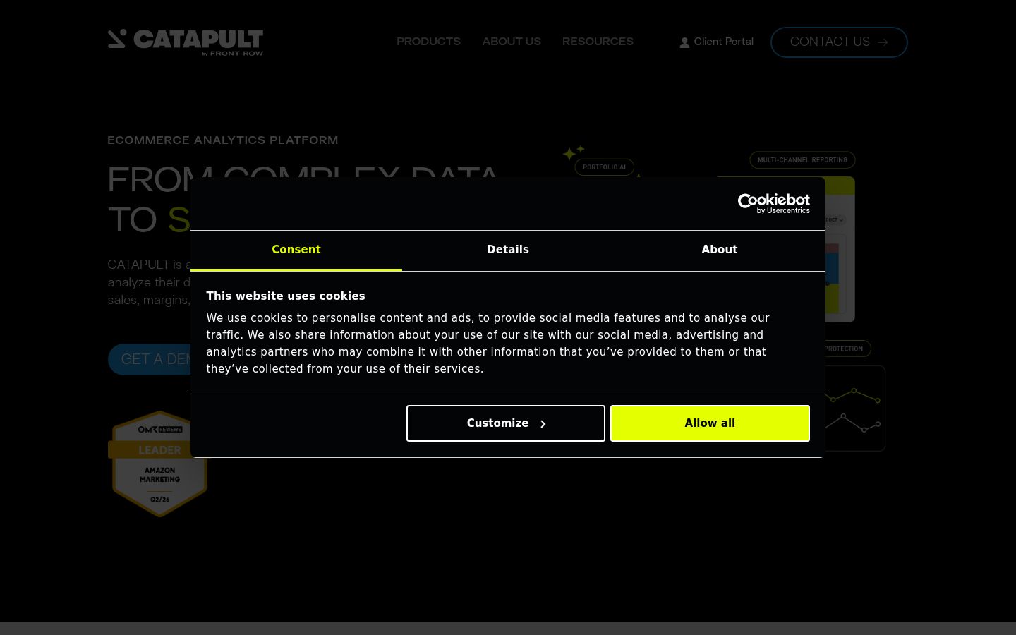 Screenshot tal-banner tal-kunsens muri qabel kwalunkwe interazzjoni