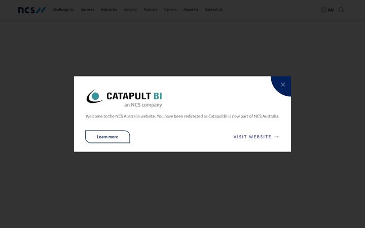 Screenshot of catapultbi.com
