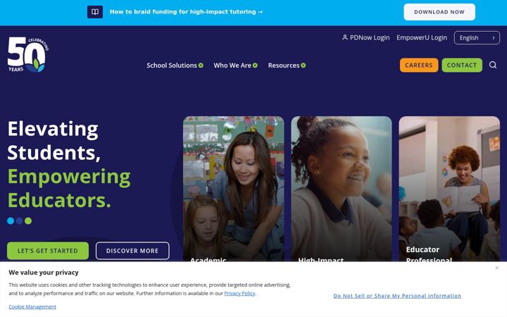 Screenshot of catapultlearning.com