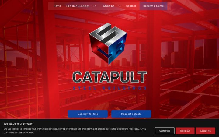 Screenshot of catapultsteel.com