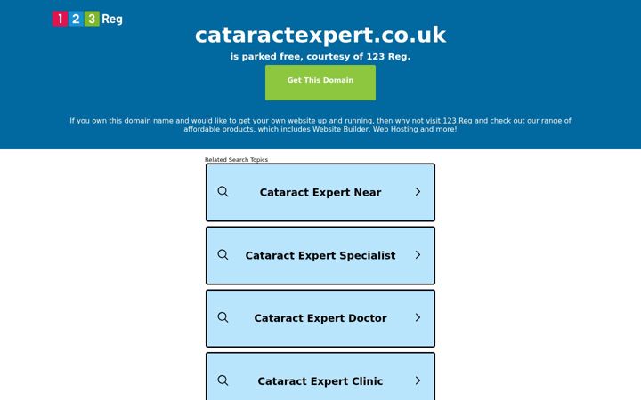 Screenshot of cataractexpert.co.uk