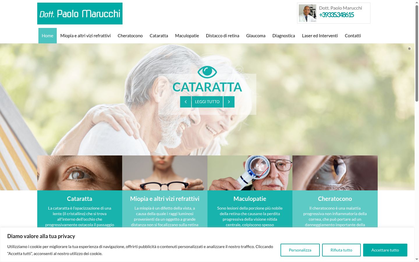Captura de ecrã do banner de consentimento apresentado antes de qualquer interação