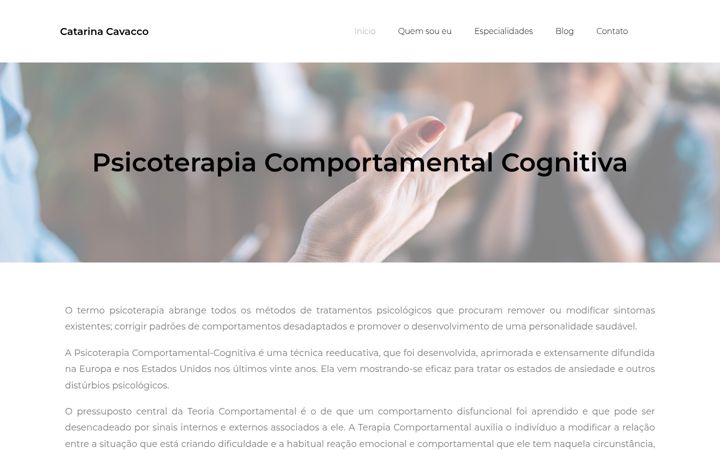 Captură de ecran a catarinacavacco.com.br