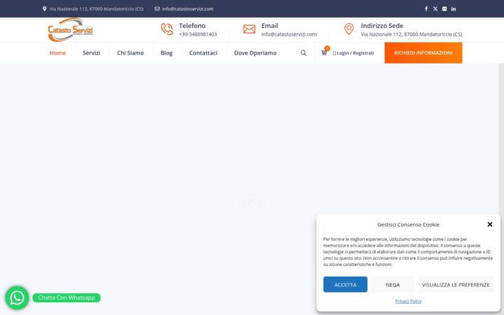 Screenshot of catastoservizi.com