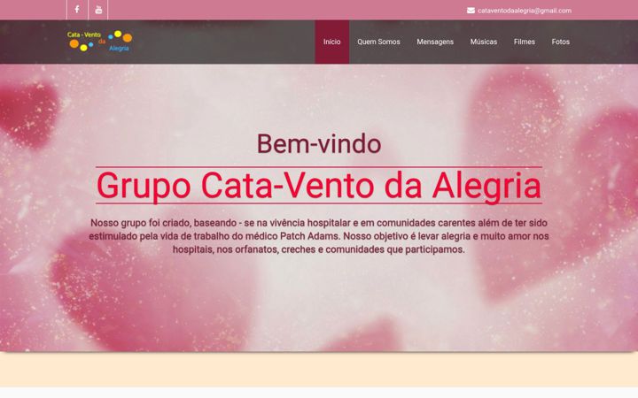 Captură de ecran a cataventodaalegria.com.br