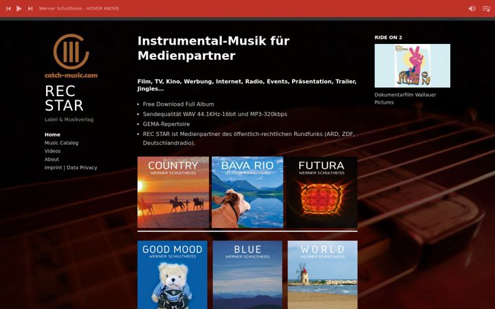 Screenshot of catch-music.com