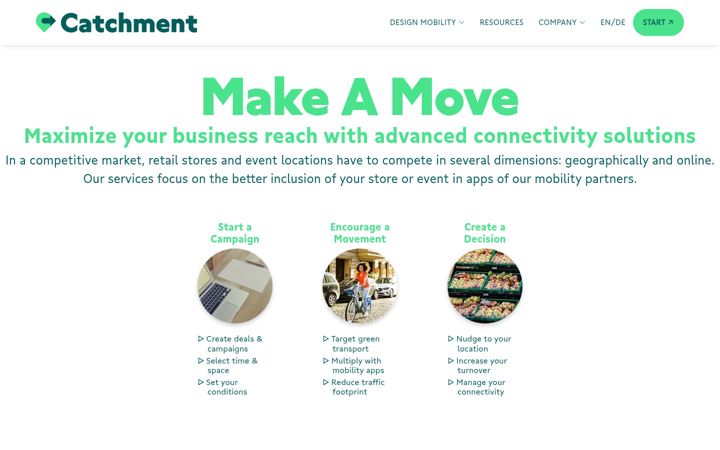 Screenshot of catchment.de