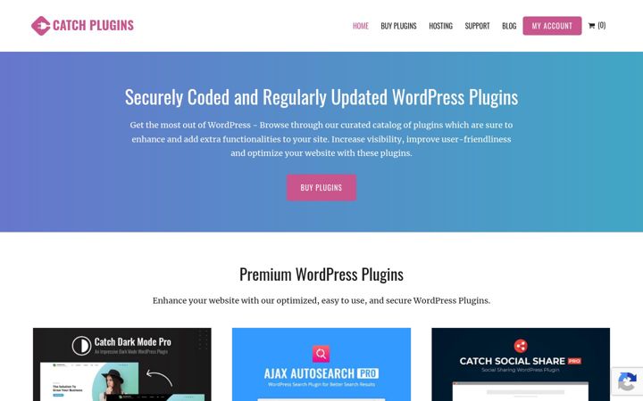 Screenshot of catchplugins.com