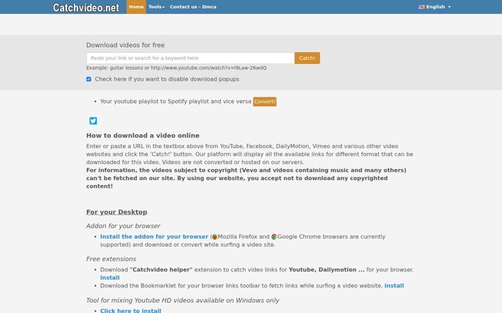 Screenshot of catchvideo.net