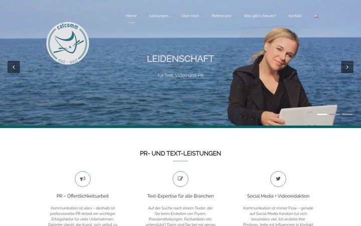 Screenshot of catcomm-pr.de