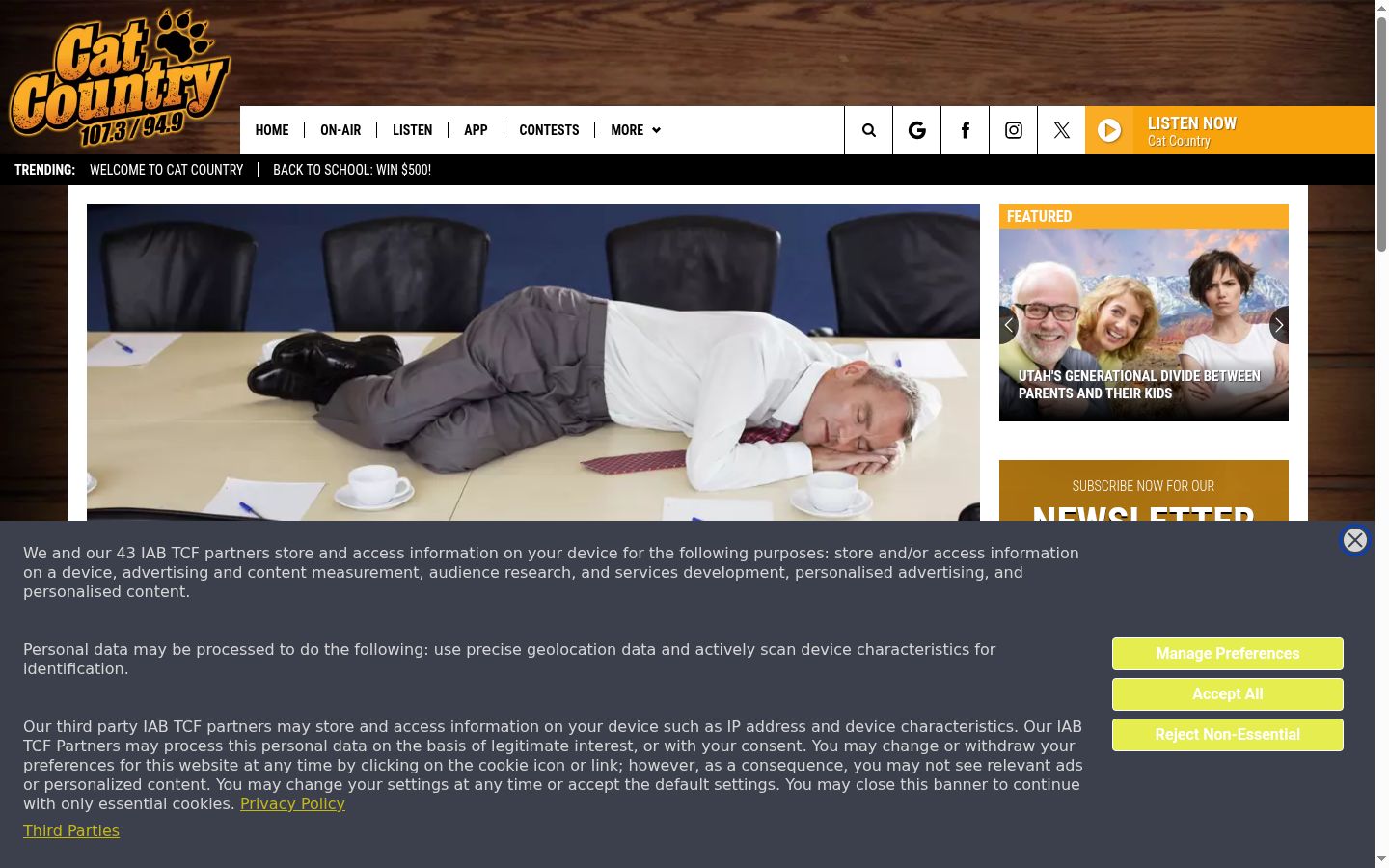 Screenshot des Einwilligungsbanners vor jeglicher Interaktion