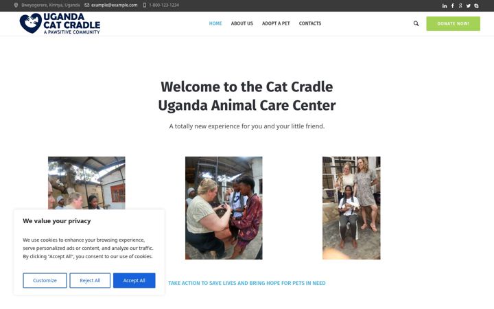 Screenshot του catcradle-uganda.org