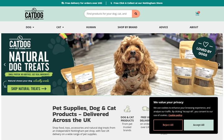 Screenshot of catdogstore.co.uk