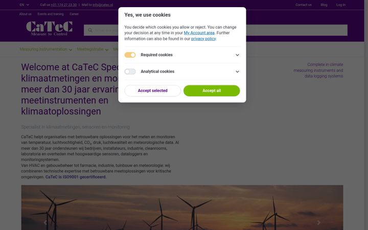 Screenshot of catec.nl