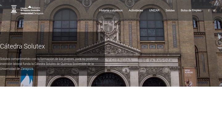 Screenshot of catedra-solutex-unizar.com