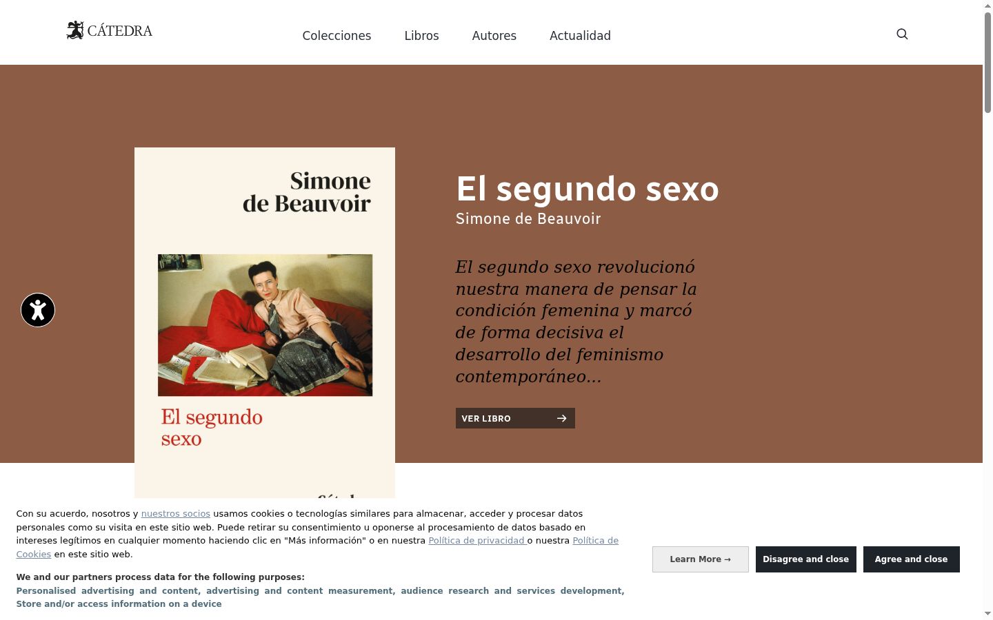 Screenshot del banner di consenso mostrato prima di qualsiasi interazione