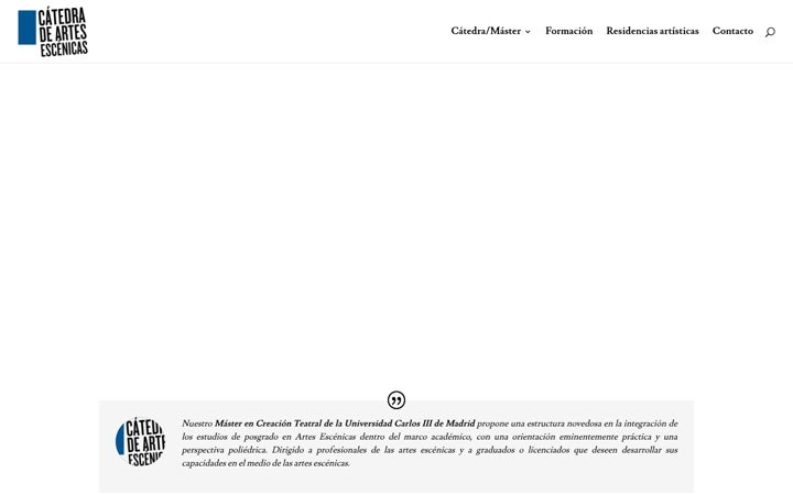 Screenshot of catedradeartesescenicas.uc3m.es