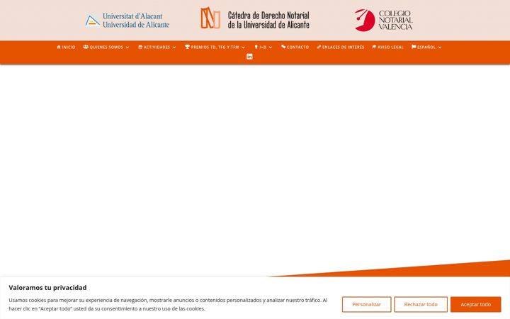 Screenshot of catedraderechonotarial.es