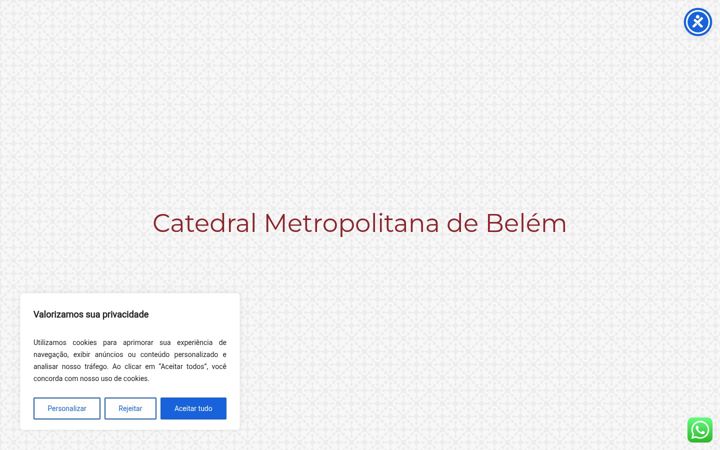 Captură de ecran a catedraldebelem.com.br