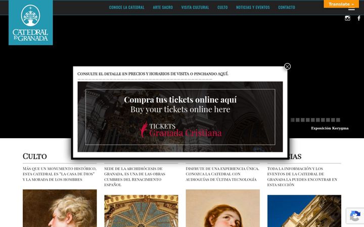 Screenshot of catedraldegranada.com