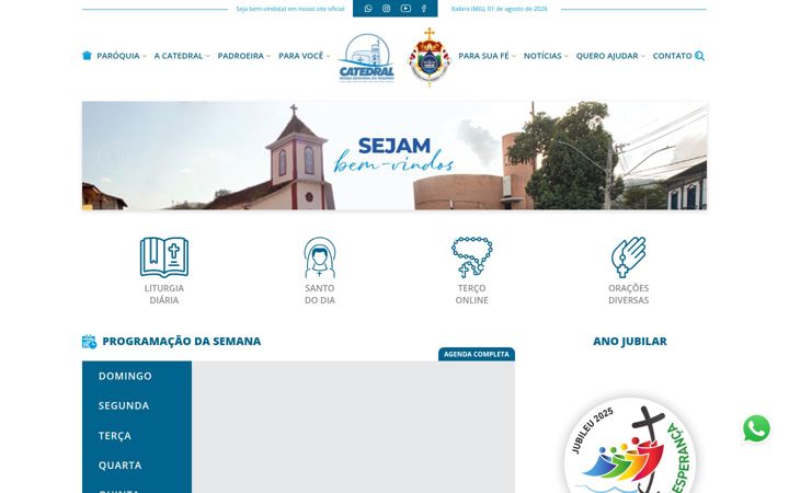 Screenshot of catedralitabira.com.br