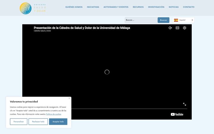 Screenshot of catedrasaludydolor.com