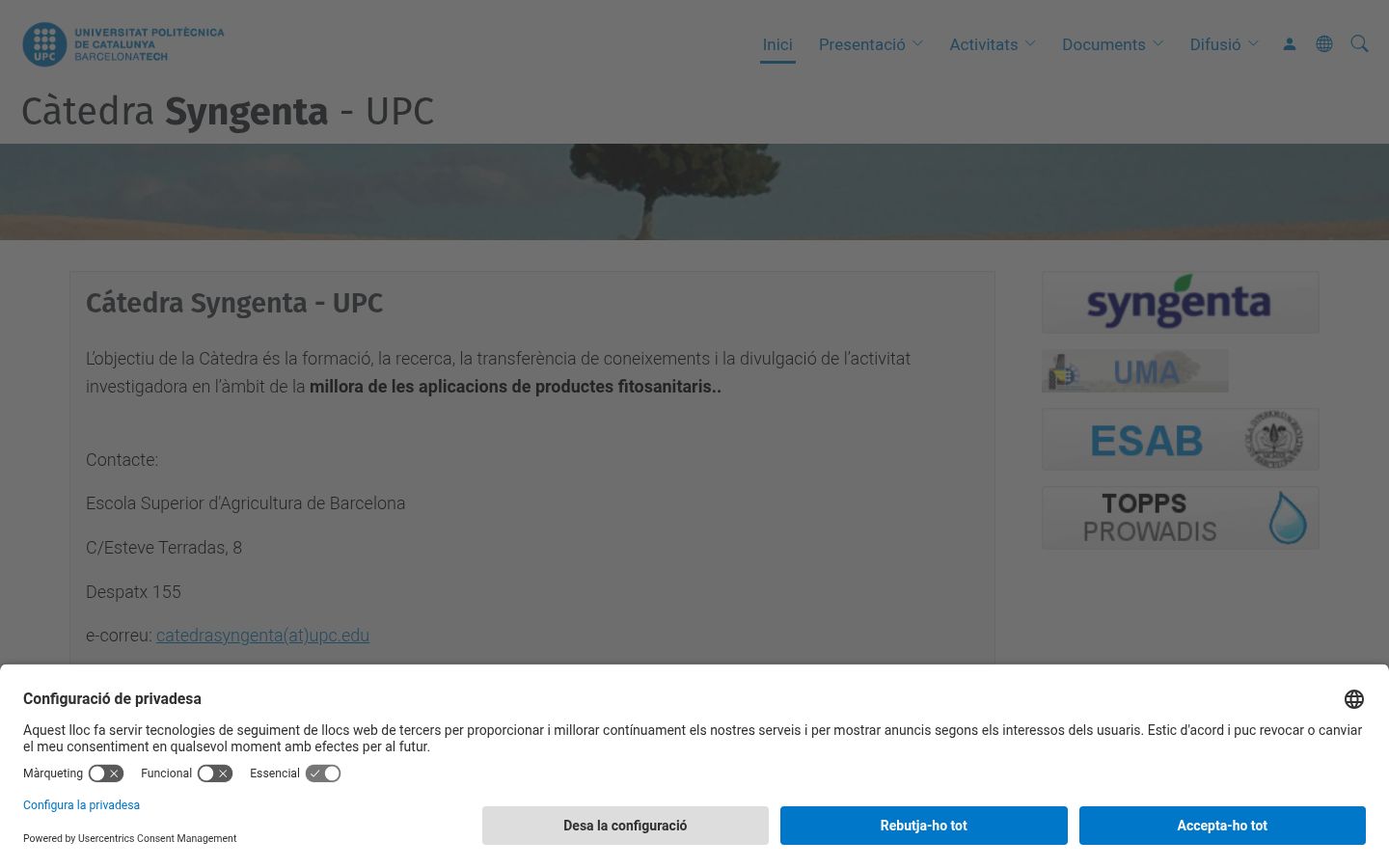 Screenshot des Einwilligungsbanners vor jeglicher Interaktion