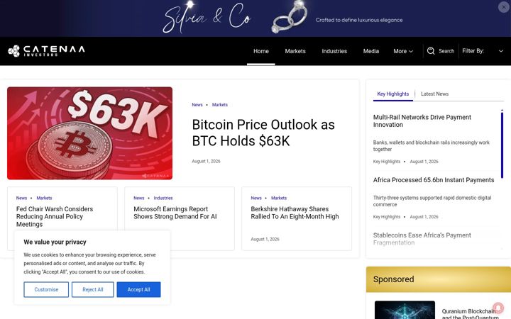 Screenshot of catenaa.com