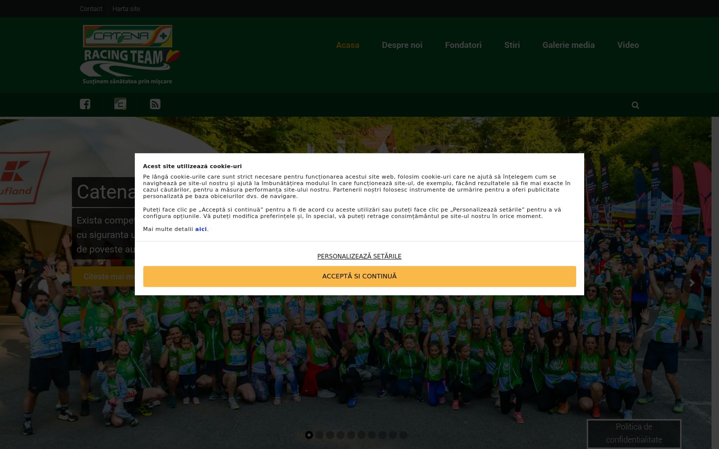 Sutikimo reklamjuostės, rodytos prieš bet kokią sąveiką, ekrano kopija