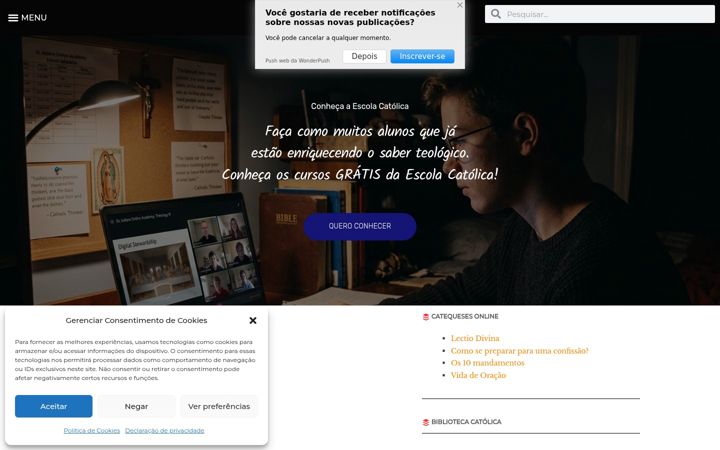 Captură de ecran a catequesedeadultos.com.br