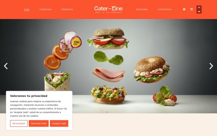 Screenshot of cater-line.com