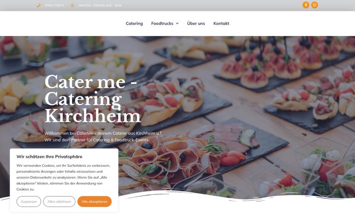 Screenshot of cater-me-kirchheim.de